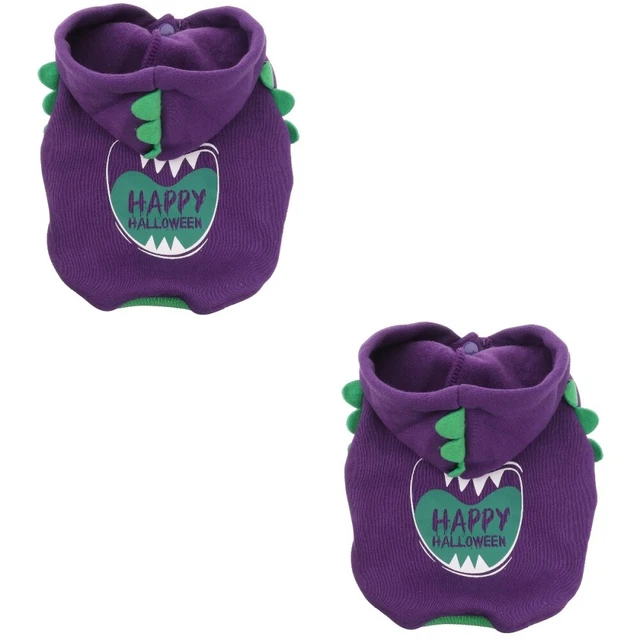 2 Pcs Vêtements D'halloween Pour Animaux De Compagnie Polyester Veste Chaude