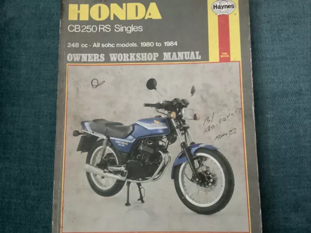 Haynes Honda CB250 RS Singles Workshop Manual