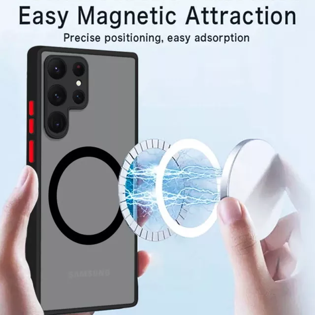 ShockProof Magnetic Matte Hard Case For Samsung S23 S22 S21 Ultra S20 FE Cover 2