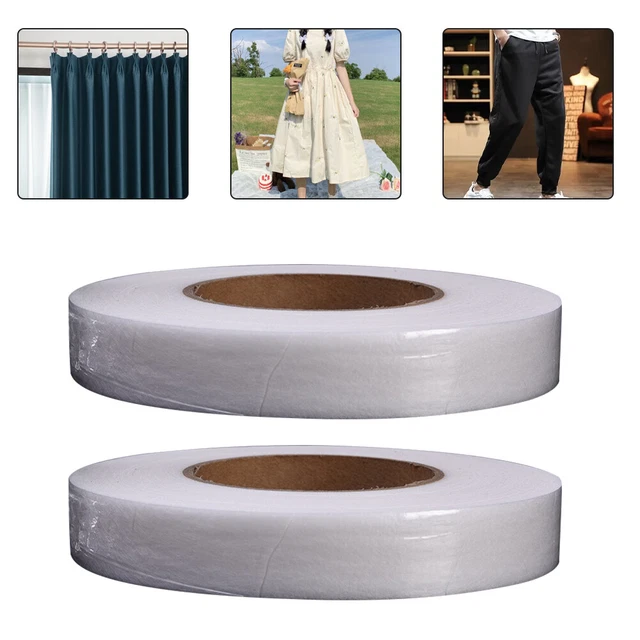 2 rollos 70 yardas para ropa sin coser hierro en pantalones accesorios cinta de fusión dobladillo