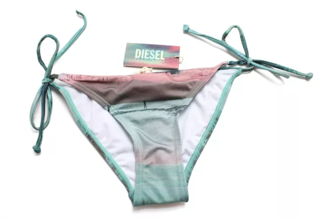 Diesel Maillot de Bain Femmes UK 4 à Motifs Bracelet Bikini Bas Plage