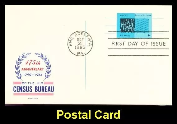 FLUEGEL UX53 United States Census Bureau Postal Card