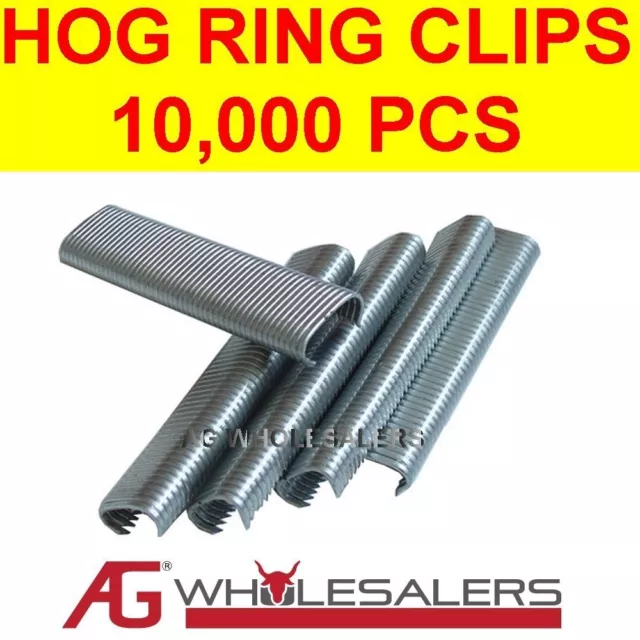 10,000 C7 Galfan Hog Ring C Clips Sr8 Jambro Stlye Pliers Fence Ringer Gun Wire