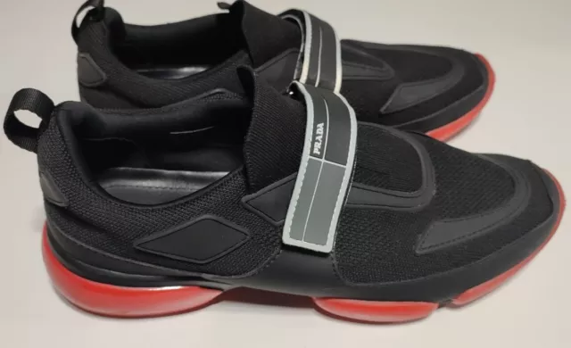 PRADA #518  cloud bust carry over low cut sneakers 44 black 2og064 2