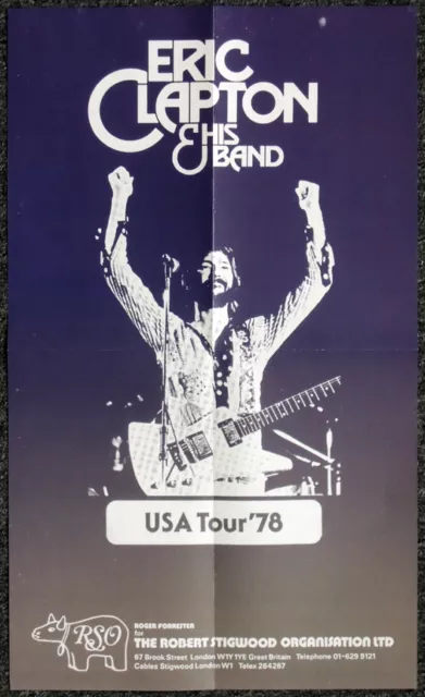 Eric Clapton Repro 1978 America Usa Concert Tour Poster