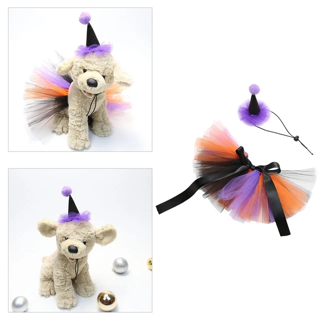 Süßes Tutu-Hundekostüm, Bowtie-Hut-Kleid-Set für Katze, Hund,