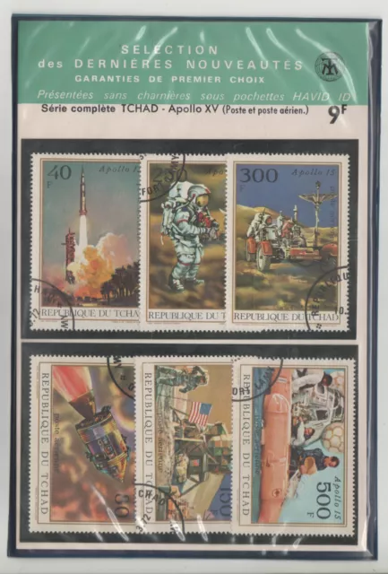 Tchad - Cosmos Apollo 15 : Timbres Dans Ancienne Pochette Rigide Plastique