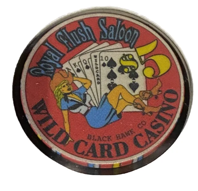 $5 wild card royal flush salon black hawk colorado  casino chip