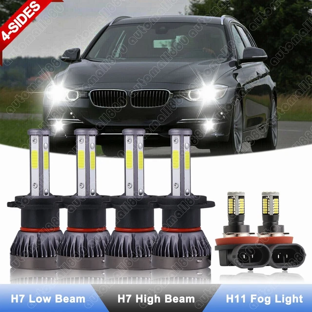 6x Combo LED Headlights + Fog Light Bulbs 6000K for BMW 328i 325xi 330xi 2002-06