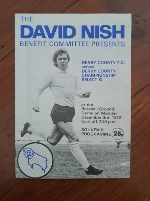 Derby County V Derby County Championship Select 1979 David Nish Benefit