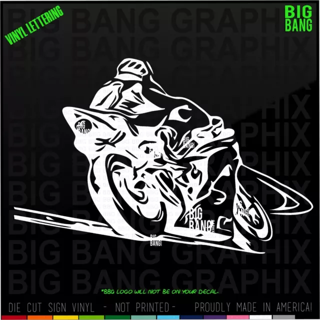 Motorcycle Racing Vinyl Decal Sticker Badass Biker Race Sport Bike SUV CAR JDM