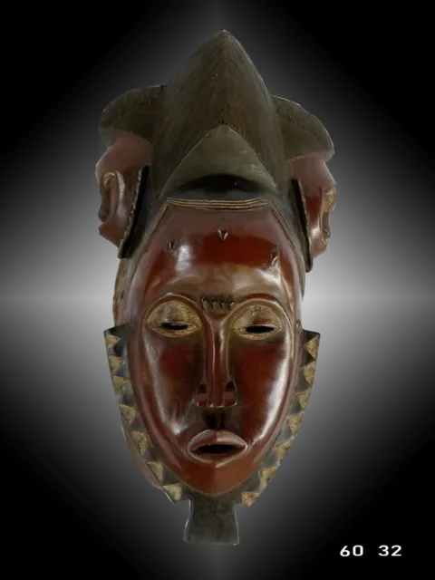 máscara Baoule de arte tribal africana
