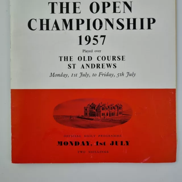 The Open Championship 1957 Golf Old Course St Andrews Official Daily Programme 3