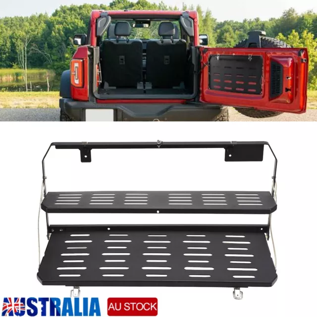 Foldable Tailgate Rear Door Table Storage Cargo Shelf Rack for 2018-2022 Jeep JL