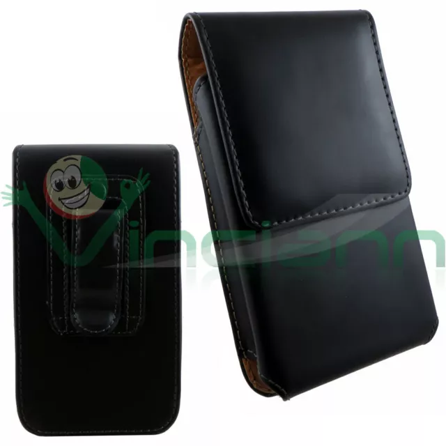 Custodia clip cintura eco pelle NERA per iPhone 6 4,7" 6S chiusura magnetica CV3