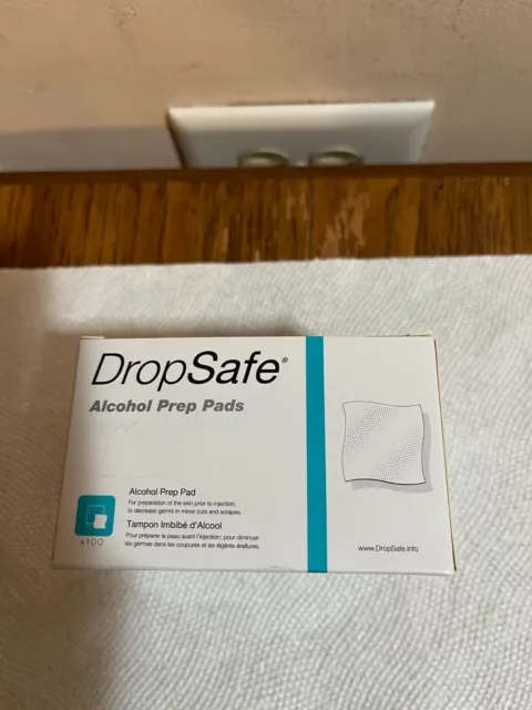 Almohadillas de preparación de alcohol DropSafe - caja de 100 - estériles exp. 31/1/2025
