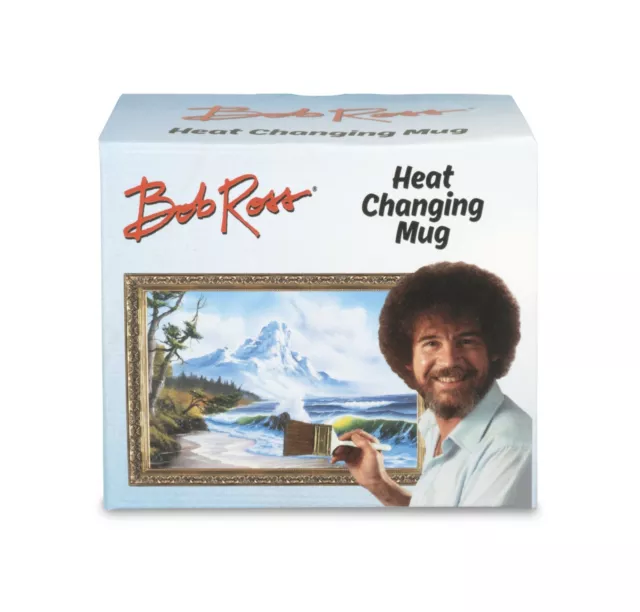 Bob Ross Artist The Joy of Painting Official Heat Change MUG In Gift Box