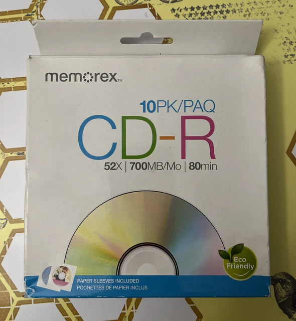💿 Memorex 9 pack CD-R 80min 40X Music Thin Cases  💿