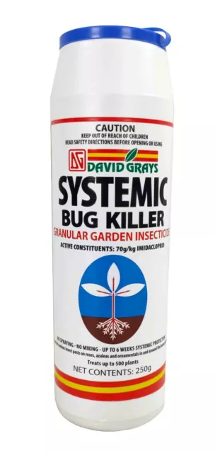 Systemic Bug Killer 250g David Grays Aphids Beetle Pest Insecticide