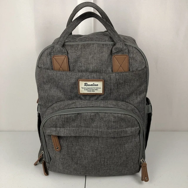 Ruvalino Multifunction All-In-One Travel Gray Diaper Bag Backpack