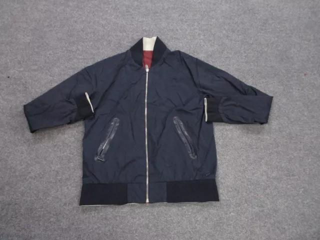 G Star Jacket Adult S Blue Red Full Zip Reversible Raw Bomber Coat Casual Mens