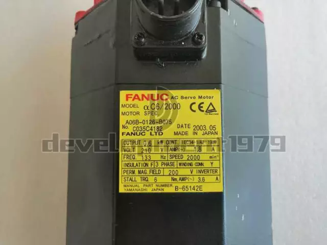 ONE Used Fanuc AC Servo Motor A06B-0126-B075