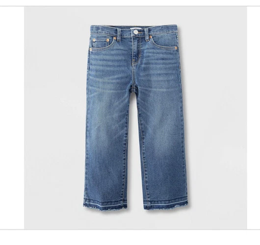 Levi's® Girls' Cropped Wide Leg Mid-Rise Jeans - Medium Wash Size 12 Reg