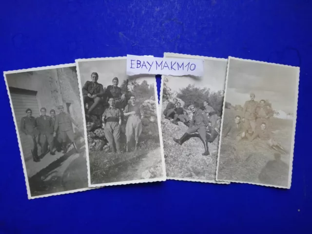 🔵 4 Foto Giovani Militari In Divisa Militare Fascismo Ww2 No Arditi Uniformi 🤣