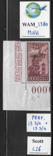 WAM_1380. TRIESTE FTT. 1000 L. 1948 DEMOC. & CAMPIDOGLIO set. Scott C26. MNH