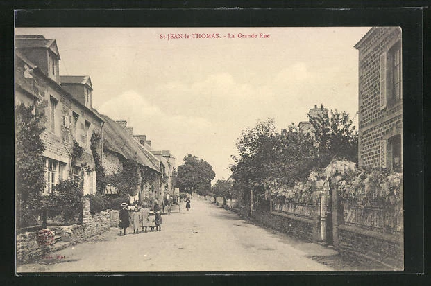 CPA Saint-Jean-le-Thomas, La Grande Rue