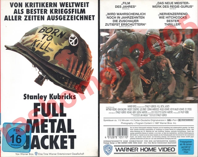 VHS FULL METAL JACKET Vincent D'Onofrio Stanley Kubrick Deutsch/German