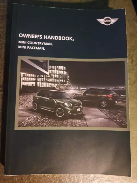 Mini Countryman & Paceman Owners Manual / Handbook 2014 2016 / 300 Pages