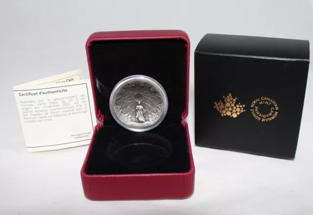 2016 Canada Silver 999 140th Anniversary Library Parliament $25 Concave Coin