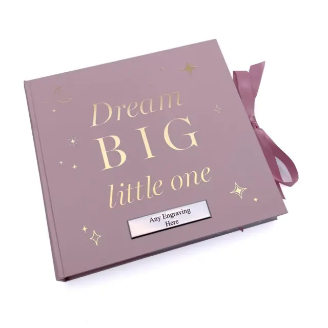 Álbum de fotos personalizado rosa bebé niña Dream Big BM203-P