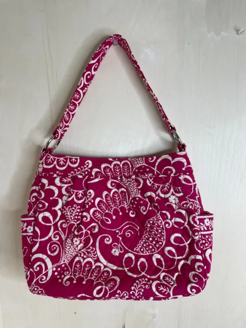 Vera Bradley Twirly Birds Pink Reversible Tote Bag Purse - Retired