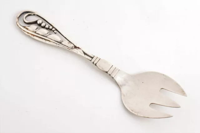 Georg Jensen 925 Silver Vintage Ornamental Compote Serving Fork (31.73g.)