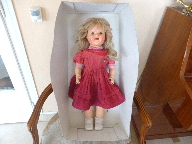 POUPÉE ANCIENNE RAYNAL. Baby Rhodoid. Corps Complet A Remonter.Robe Et