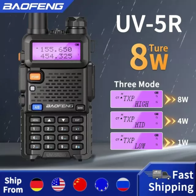 Baofeng UV-5R II Dual-band Walkie Talkie UHF VHF Ham FM Two Way Radio Interphone