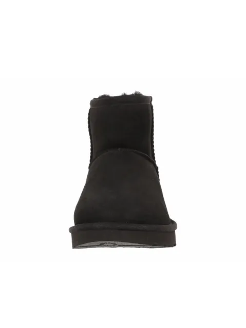 UGG CLASSIC MINI Ii Black Suede Sheepskin Womens Boots Size Us 9/Uk 7 ...