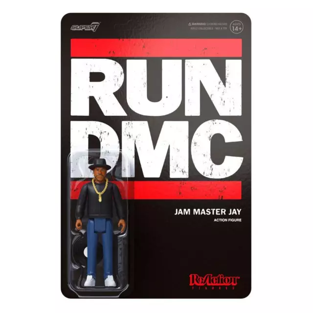 RUN DMC Jam Master Jay Retro Rap Hip Hop 3 3/4 Inch ReAction Figur Super7