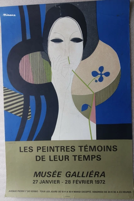 MINAUX ANDRE affiche originale lithographie MOURLOT 1972