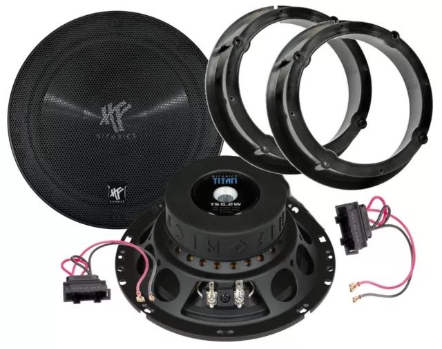 Hifonics Kickbass Woofer für VW  Passat 3B Türen vorne Bässe Ø165 mm 200Watt