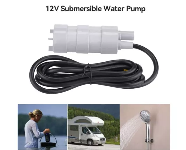 12V Water Pump Submersible Caravan Camper Motorhome High Flow  Pump 12 Volt