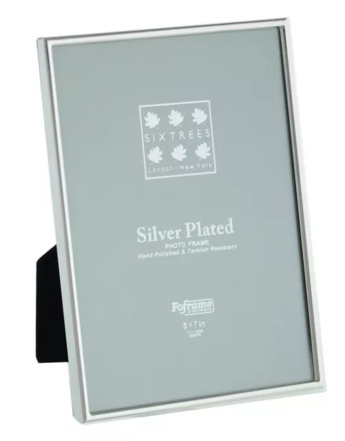 Sixtrees Cambridge 2-400-57 Polished Silver Plated 7x5 inch Photo Frame