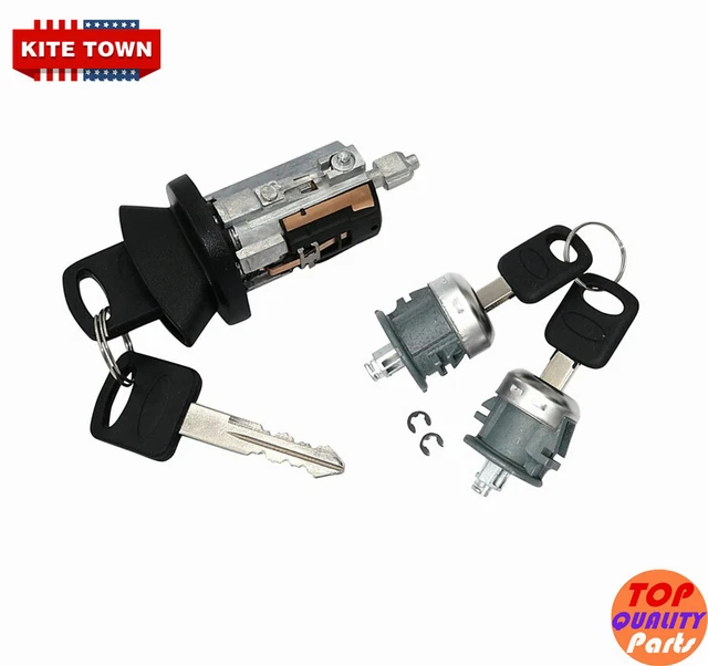 NEW IGNITION SWITCH Lock Cylinder Kit For Ford W/2 Door Lock Cylinders