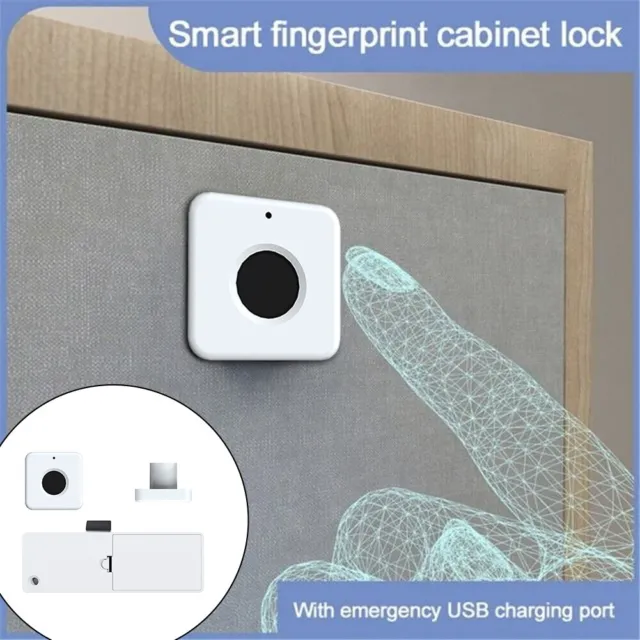 Conveniente cerradura de privacidad de huellas dactilares para armario cajón de gabinete sin necesidad de llaves