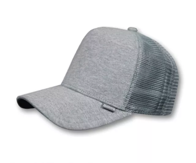 Djinns Trucker Cap Hft Corte & Sew Gris Heather Gorra Béisbol Malla Cappy Hat