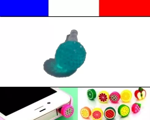 Cache anti-poussière jack universel iphone capuchon bouchon Boule strass 3