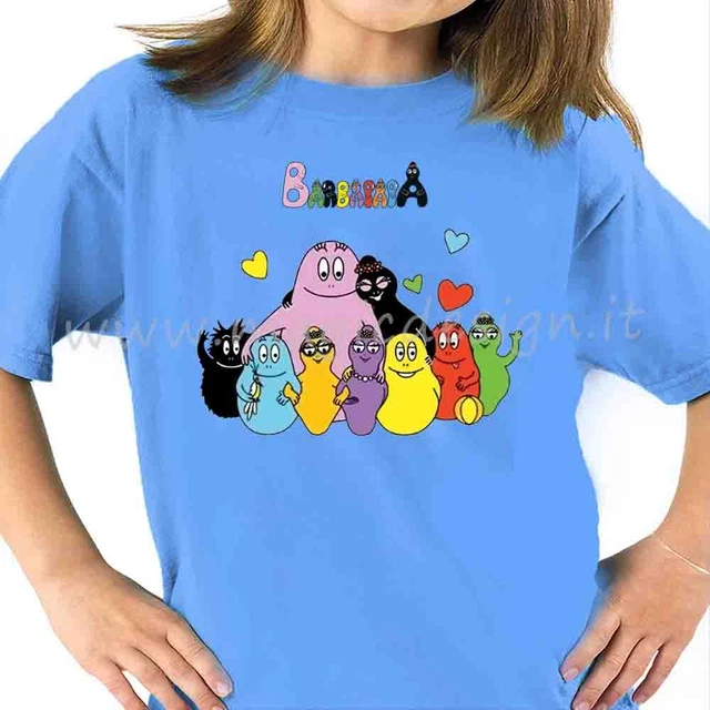 TSHIRT BARBAPAPA IN giro per il mondo T SHIRT bambino cartone