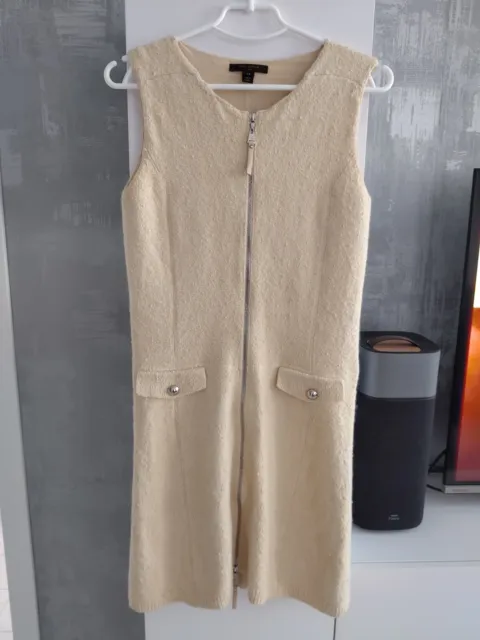 Louis Vuitton Silk Mohair Ivory Cream Blouse Top Shirt Zip Dress Sleeveless Vest